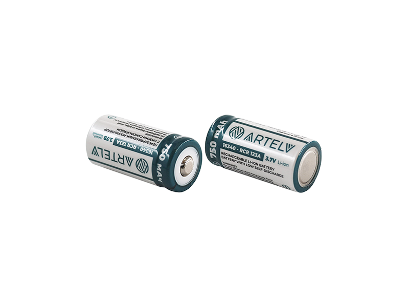 Аккумуляторная батарея RCR123 ARTELV 3.7V Li-Ion 750 mAh