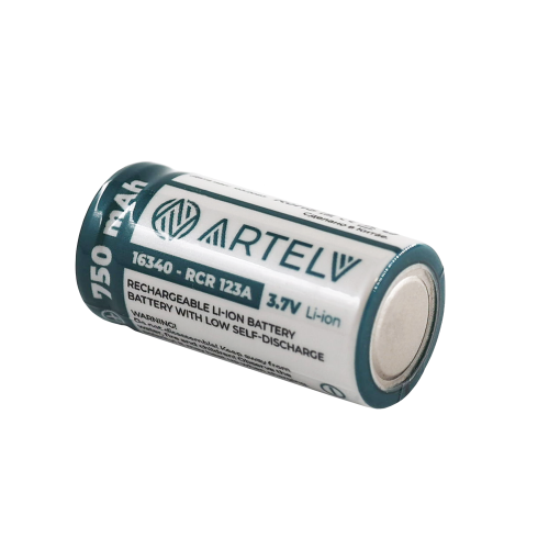 Аккумуляторная батарея RCR123 ARTELV 3.7V Li-Ion 750 mAh — фото 2