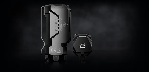 Магнитное крепление и клипса налобного фонаря Wuben E7 Black 5000K