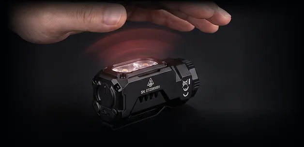 Бесконтактное управление налобным фонарем Wuben E7 Black 5000K
