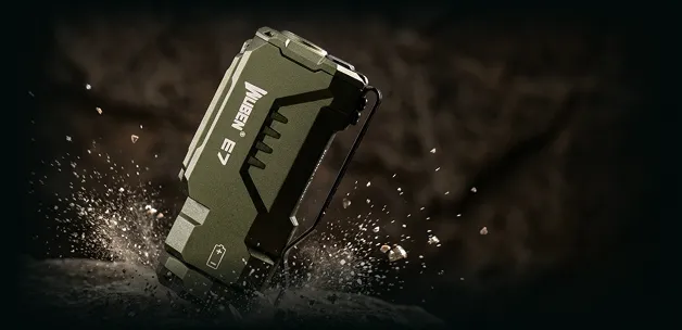Прочные материалы корпуса налобного фонаря Wuben E7 Green 5000K