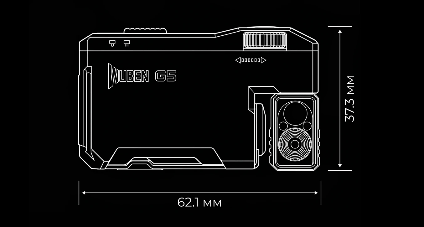 Компактные размеры и ультралегкий вес фонаря-брелока Wuben G5 Grack NEW