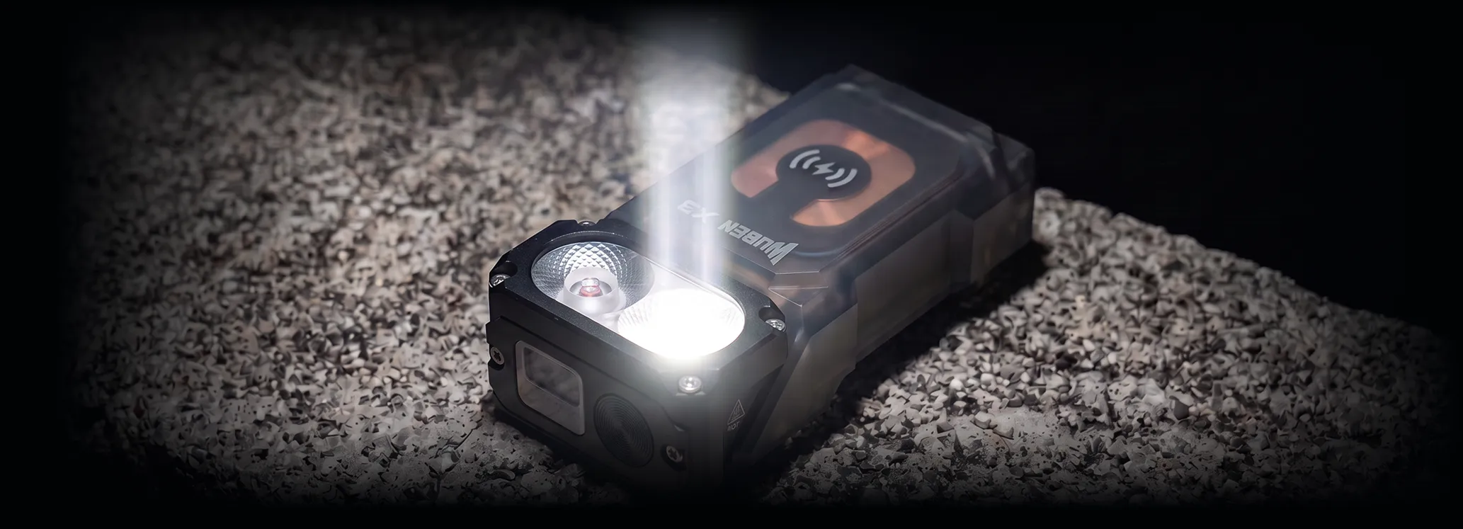 Профессиональная оптика фонаря Wuben X3 Black Pro