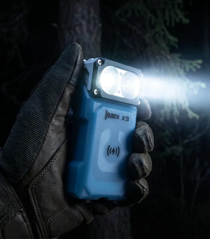Энергоэффективность фонаря Wuben X3 Blue Pro