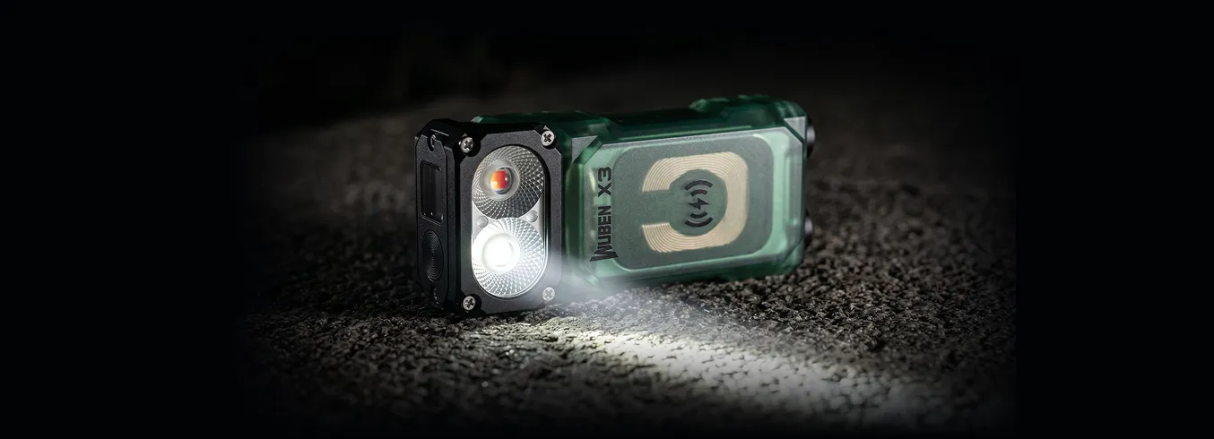 Гибкая настройка светового потока фонаря Wuben X3 Green Pro