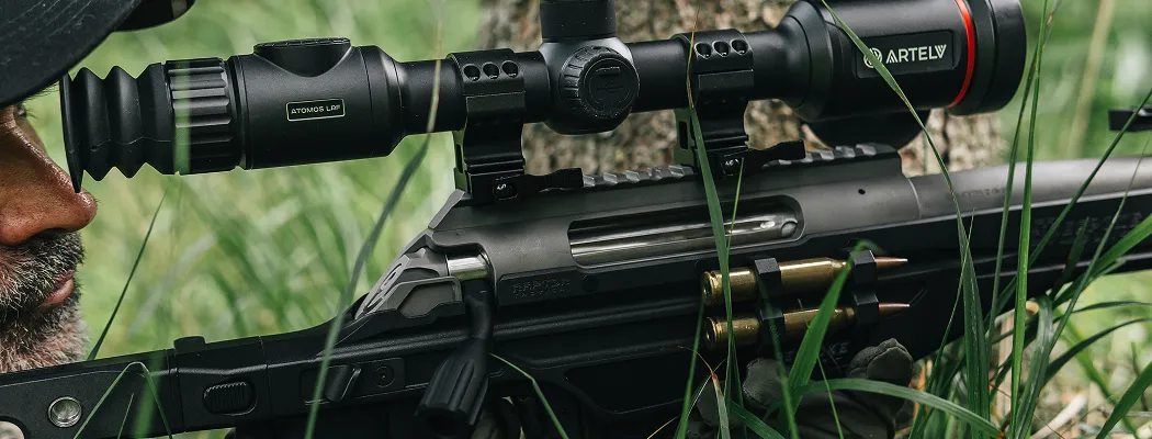 Тепловизионный прицел ARTELV Atomos LRF на карабине
