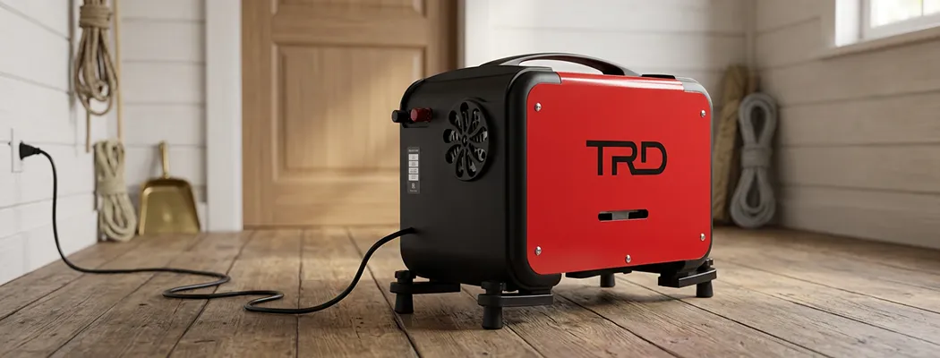 Мобильный дизельный теплогенератор TRD в помещении