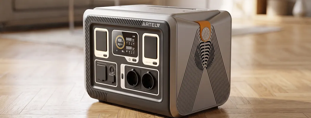 Портативная электростанция ARTELV PSL-1500W в интерьере дома